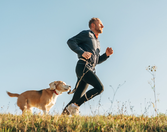 corre con perro